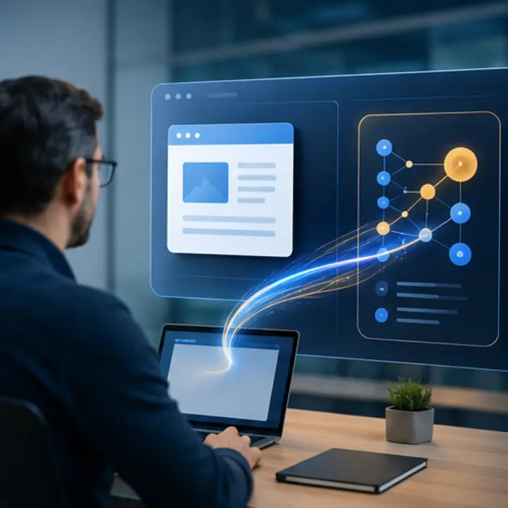 Lead intelligence features represented as a connected product workspace